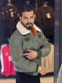 تصویر کاپشن خلبانی الفا کد 10048 سایز L سبز 