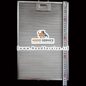 تصویر فیلتر هود آلومینیومی با ابعاد 25.7 در 22.3 دارای قفلی استیل درجه یک Filter Hood