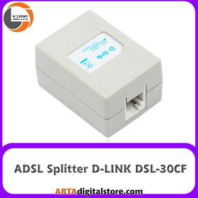 تصویر اسپلیتر نویزگیر ADSL دی لینک مدل DSL_30CF ADSL D-Link Noise Drop Splitter Model DSL_30CF