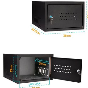 تصویر رک دیواری 4 یونیت با درب فلزی مخصوص dvr 