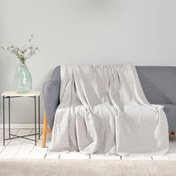 تصویر پتو رو مبلی کاراجاهوم Bety طوسی 210×170 سانتی 