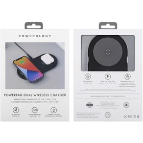 تصویر شارژر وایرلس پاورولوجی PowerPad Dual با توان ۱۵ وات PowerPad Dual Wireless Charger