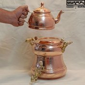 تصویر کتری و قوری مسی روگازی مدل رازی 
