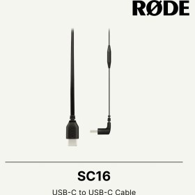 تصویر کابل اتصال میکروفون رود به تایپ SC16 – C RODE SC16 Straight USB Type-C to Right-Angle USB Type-C Cable (11.8)