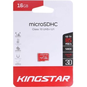 تصویر کارت حافظه microSDHC کینگ استار مدل 580X کلاس 10 استاندارد UHS-I U1 ظرفیت 16 گیگابایت 