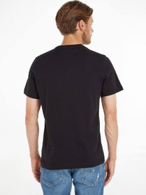 تصویر تی‌شرت مردانه با فیت معمولی، مشکی برند Tommy Hilfiger Men's Regular Fit Crew T-Shirt, Black