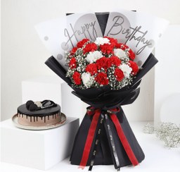 تصویر بسته کیک تولد با طرح میخک کد83 (کانادا) 