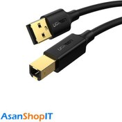 تصویر کابل USB پرینتر یوگرین مدل US135-20847 با طول 2 متر Ugreen US135-20847 USB 2.0 AM/BM Cable