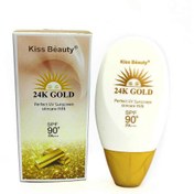 تصویر ضد آفتاب SPF90 حاوی طلا 24K کیس بیوتی ا kiss Beauty 24k Gold Sunscreen SPF90 kiss Beauty 24k Gold Sunscreen SPF90