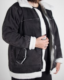 تصویر کاپشن جین سایز ۳۶ 