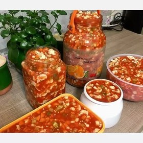 تصویر ترشی آب گوجه یا مشهدی 1500گرمی 