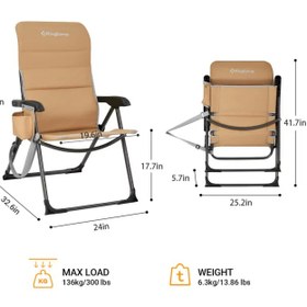 تصویر صندلی های کمپینگ ارگونومیک کینگ کمپ مدل KC2217 