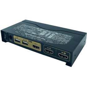 تصویر مانیتور سوییچ HDMI KVM دو پورت کی نت پلاس مدل KP_SWKH402 