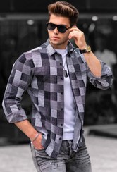 تصویر پیراهن مردانه با طرح‌های گری 4667 | Madmext | 43458976 | اورجینال 