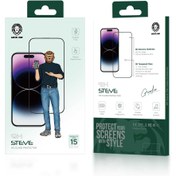 تصویر محافظ صفحه نمایش Green Lion مدل Steve 9H HD مناسب برای گوشی موبایل iPhone 15 Pro 
