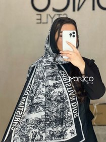 تصویر شال نخی DIOR مشکی کد2176 