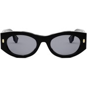 تصویر عینک آفتابی زنانه فندی مدل 401251 | فریم کشیده مشکی با لنز دودی قابل طبی شدن 