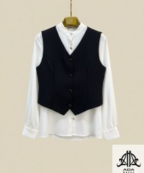 تصویر وست زنانه کرپ مازراتی مشکی 