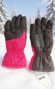 تصویر دستکش اسکی زنانه مشکی سرخابی CRIVIT 