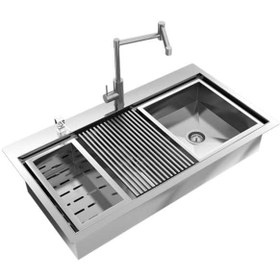 تصویر سینک پله‎‌ای هاوادیو تک لگن 90*50 