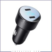 تصویر شارژر فندکی دو پورت 70 وات جویروم JOYROOM 70W Digital Display Car Charger JR-CCD02 