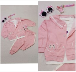 تصویر ست سه تیکه بلوز شلوار وکت بچگانه دخترانه 