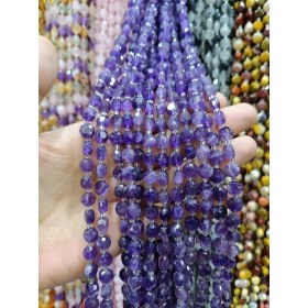 تصویر ریسه سنگ آمیتیست سکه ای کد 3415 