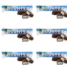 تصویر شکلات نارگیلی بونتی 57 گرم BOUNTY پک 6 عددی 