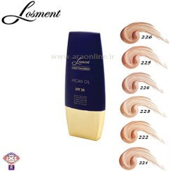 تصویر کرم پودر لوسمنت (Losment) با SPF30 حاوی روغن آرگان و آلویه‌ ورا حجم 30 میلی‌لیتر رنگ L225 کرم پودر