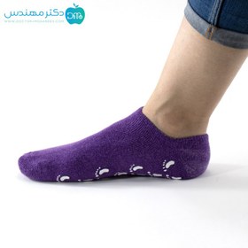 تصویر جوراب سیلیکونی پا اورجینال - بنفش ا Cracked leg jelly socks Cracked leg jelly socks