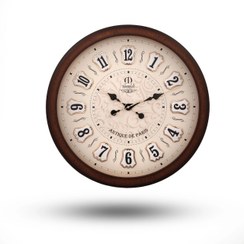 تصویر ساعت دیواری مارال گرد چوبی W۶۰۴ Maral wood w604