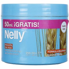 تصویر ماسک موهای رنگ شده حاوی عصاره گندم نلی 500 میلی لیتر WHEAT EXTRACT HAIR MASK FOR COLORED HAIR NELLY