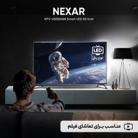 تصویر تلویزیون ال ای دی نکسار مدل NTV-U50F618N سایز 50 اینچ Nexar NTV-U50F618N LED TV 50 Inch