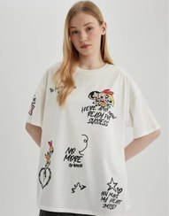 تصویر تی شرت زنانه چاپ شده دفاکتو(Defacto )-1188 
