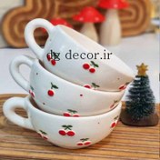 تصویر فنجان لته خوری سرامیکی آلبالو 