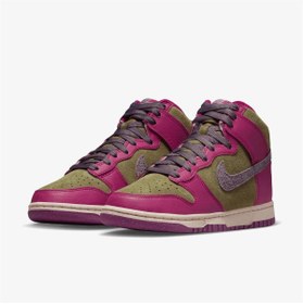 تصویر Nike Dunk High مردانه و زنانه Green Pink کفش ورزشی Sport Edition FB1273 500 