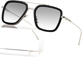 تصویر عینک آفتابی شخصیت تونی استارک Tony Stark Sunglasses AIEYEZO - دارای لنز های رنگی با فریم فلزی و فوق العاده سبک 
