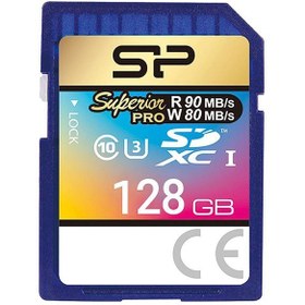 تصویر کارت حافظه سیلیکون پاور مدل SDHC Superior Pro U3 80MB/s کلاس 10 ظرفیت 128 گیگابایت Silicon Power SDHC Superior Pro U3 80MB/s Class 10 - 128GB