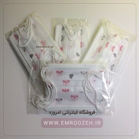 تصویر ماسک طرحدار 3 لایه کودک بسته 5 عددی 