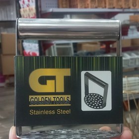 تصویر پوره کن بیضی استیل دسته دار 