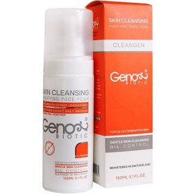 تصویر فوم شستشوی صورت پوست چرب و مختلط ژنو بایوتیک 150mL Geno Biotic Foam Skin Cleaning for Oily and Combination Skin 150 ml