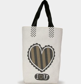 تصویر ساک دستی کتان طرح Valen Type 