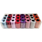 تصویر قرقره نخ سردوز رنگی نخ استرچ (24 رنگ 72 عددی) 