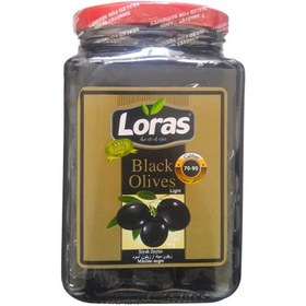 تصویر زیتون سیاه با هسته لوراس Loras وزن 2.250 کیلوگرم ا Loras black olive Loras black olive