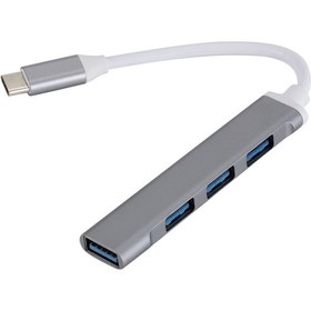 تصویر هاب تبدیل Type C به USB3 مدل RXY-082 نوع 1 به 4 RXY-082 Type C to USB3 HUB 1 to 4