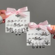 تصویر گوشواره آبکاری نقره 