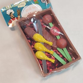 تصویر ست کباب پز اسباب بازی مدل باربیکیو مناسب کودک 