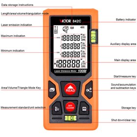 تصویر متر لیزری تا 100 متر مدل VC-842C 