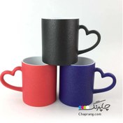 تصویر ماگ حرارتی سرامیکی ظرفیت ۳۲۵ میلی‌لیتر دسته قلبی اکلیلی 