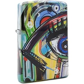 تصویر فندک بنزینی مارک چیف مدل چشم پرمیوم 